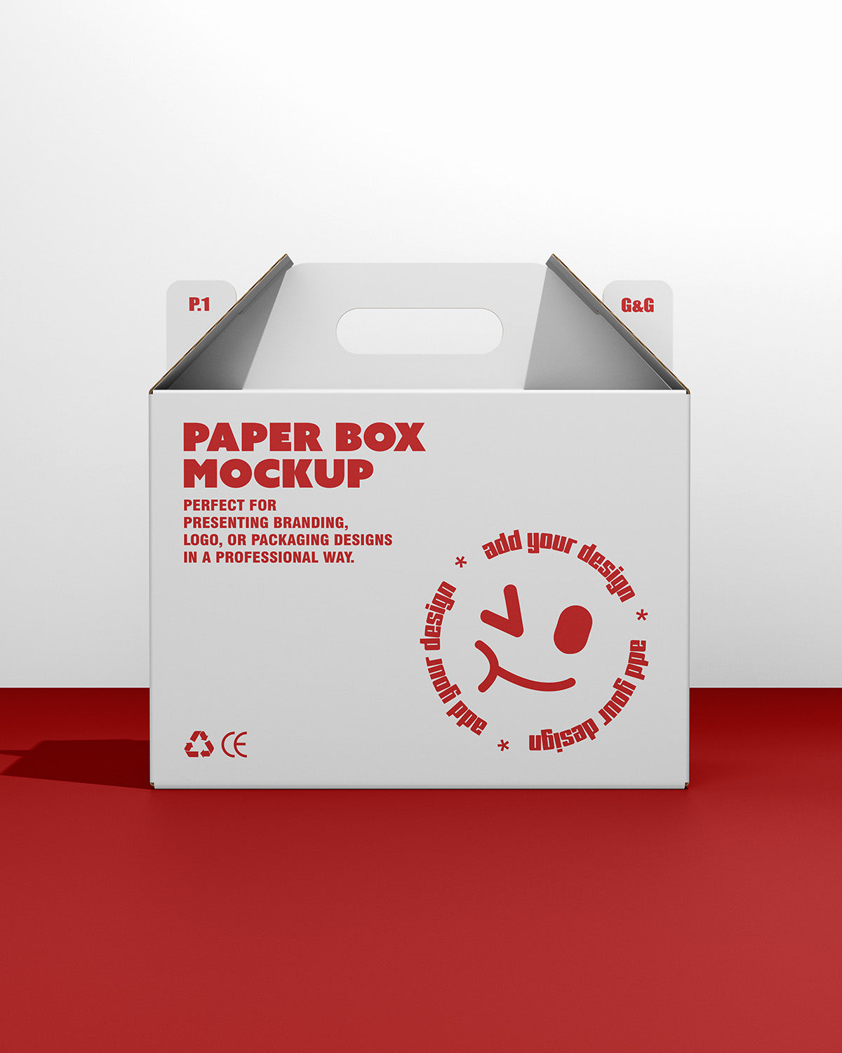 White paper box mockup