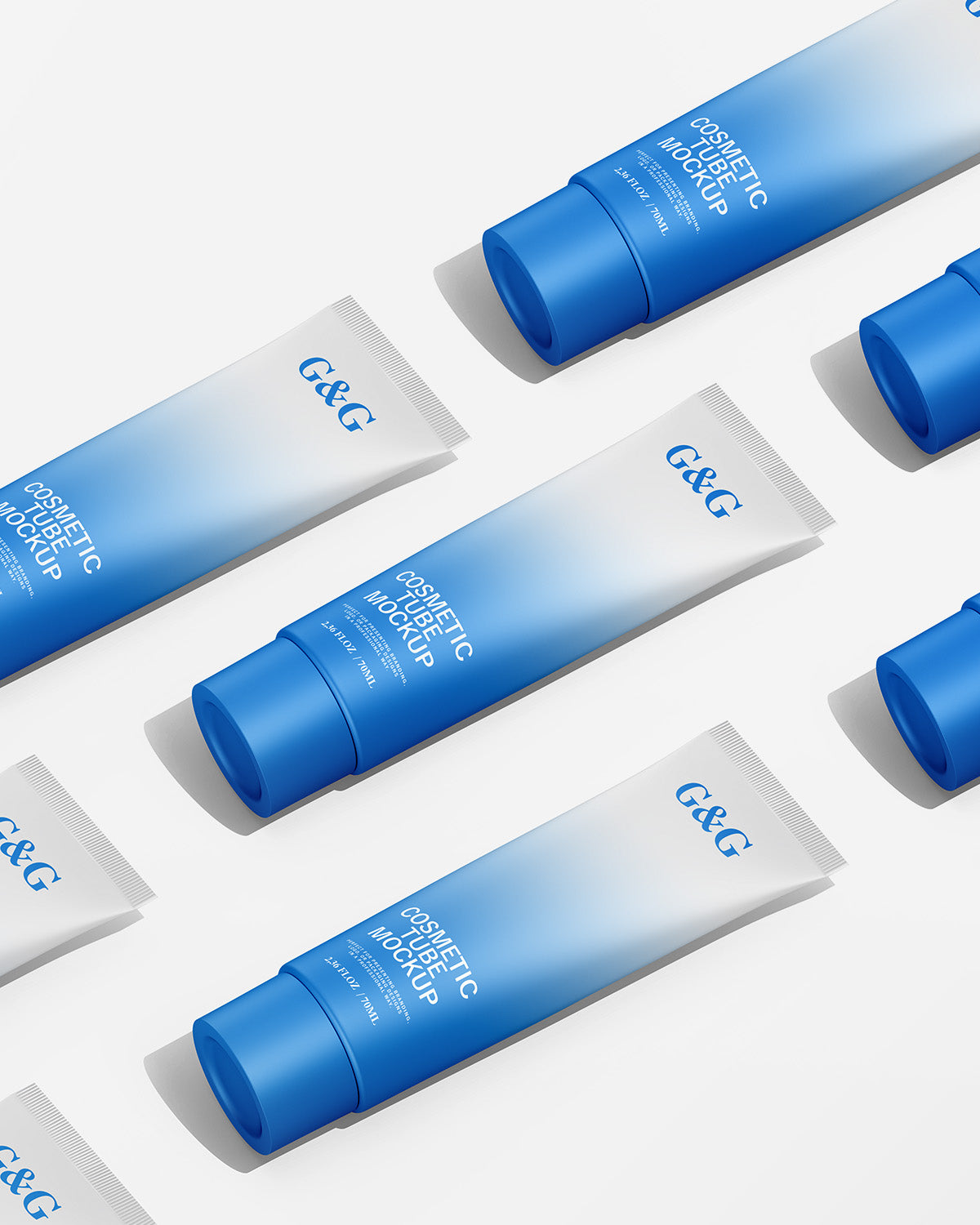 Cosmetic Tube Mockup on a light background