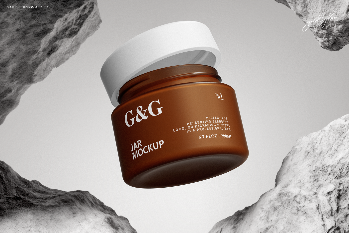 Cosmetic jar mockup