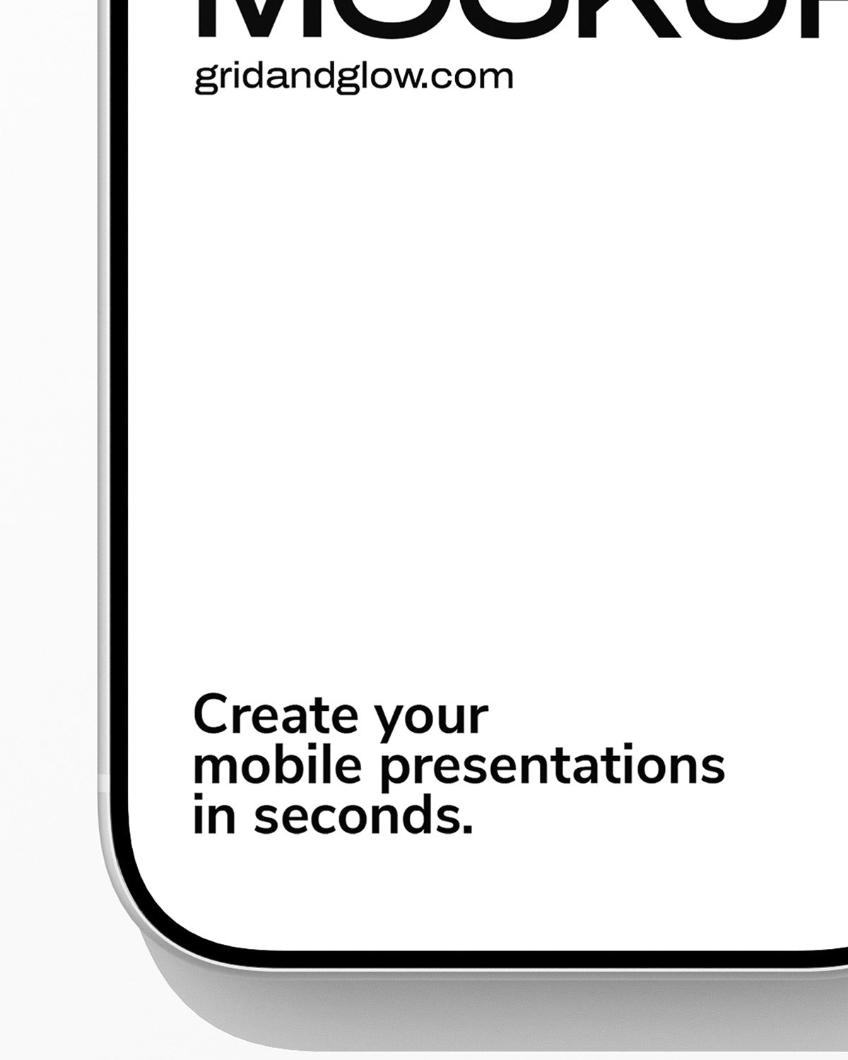 iPhone 17 Pro Mockup with text 'Create your mobile presentations in seconds' on a white background