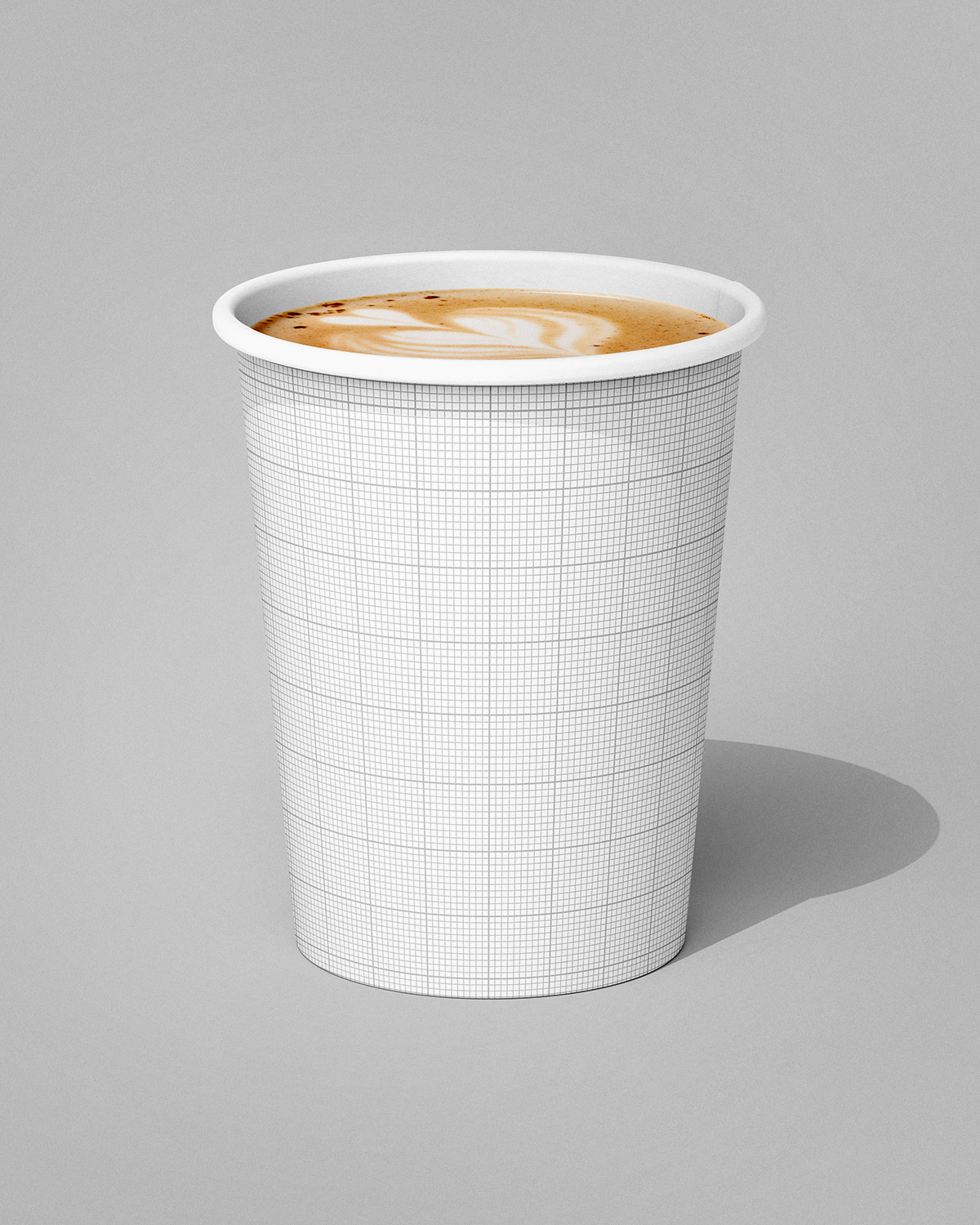 Paper Coffee Cup Mockup on a gray background