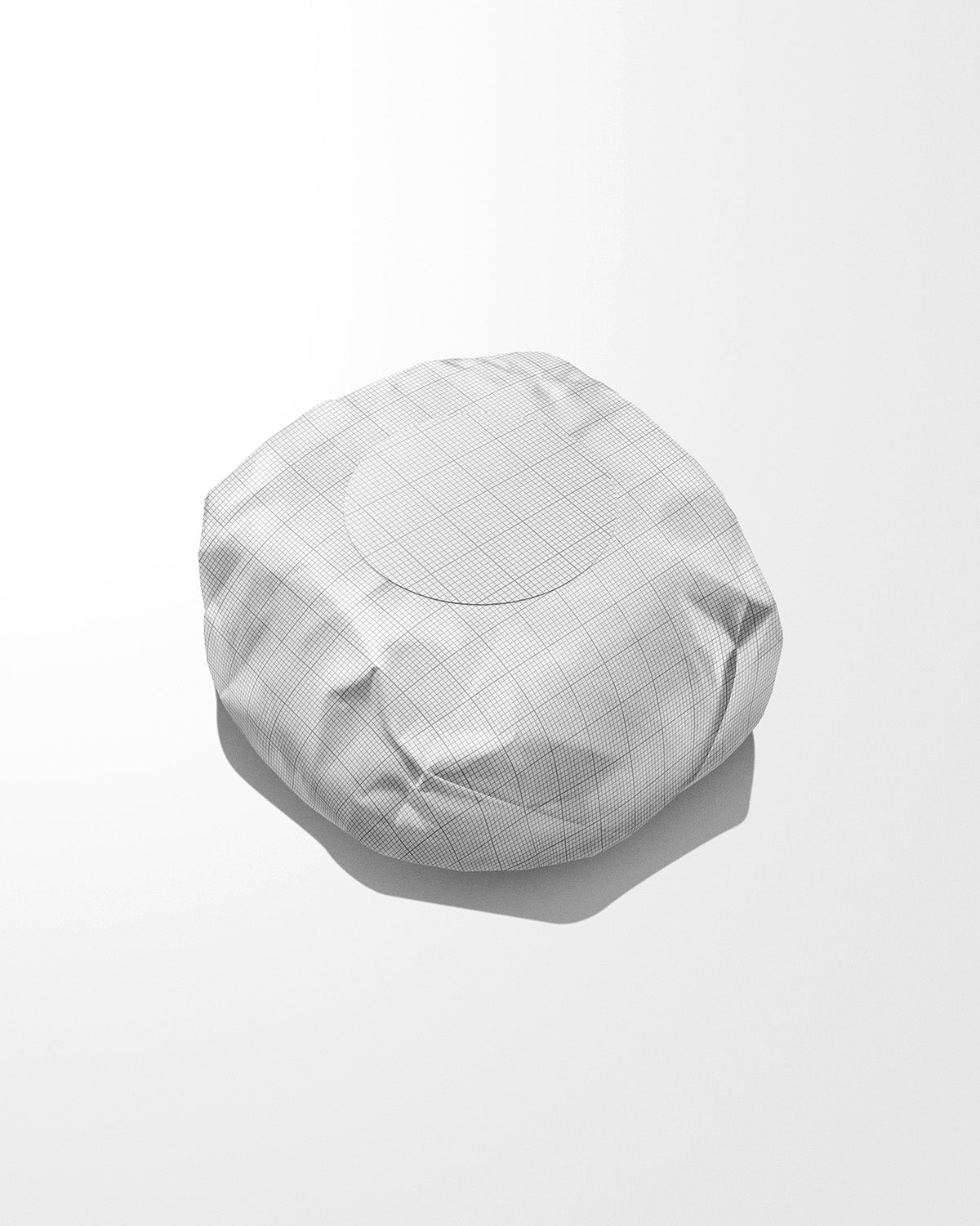 Wrapped Burger Mockup with a grid pattern on a white background