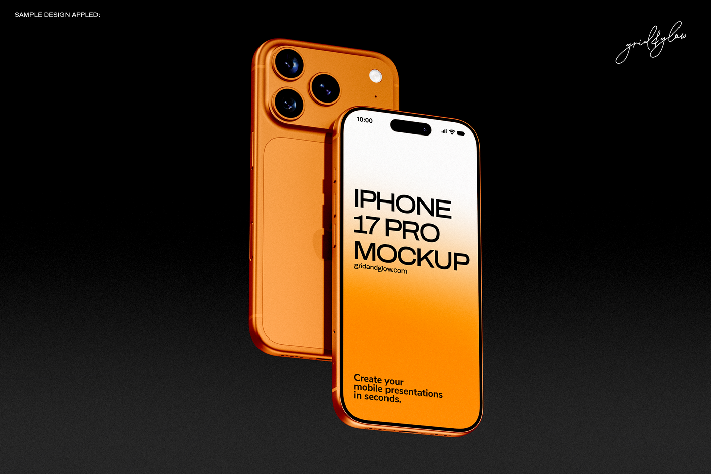iPhone 17 Pro mockup two item scene