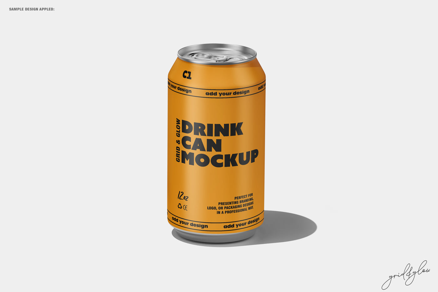 Drink Can Mockup – 12oz Single Can Front View