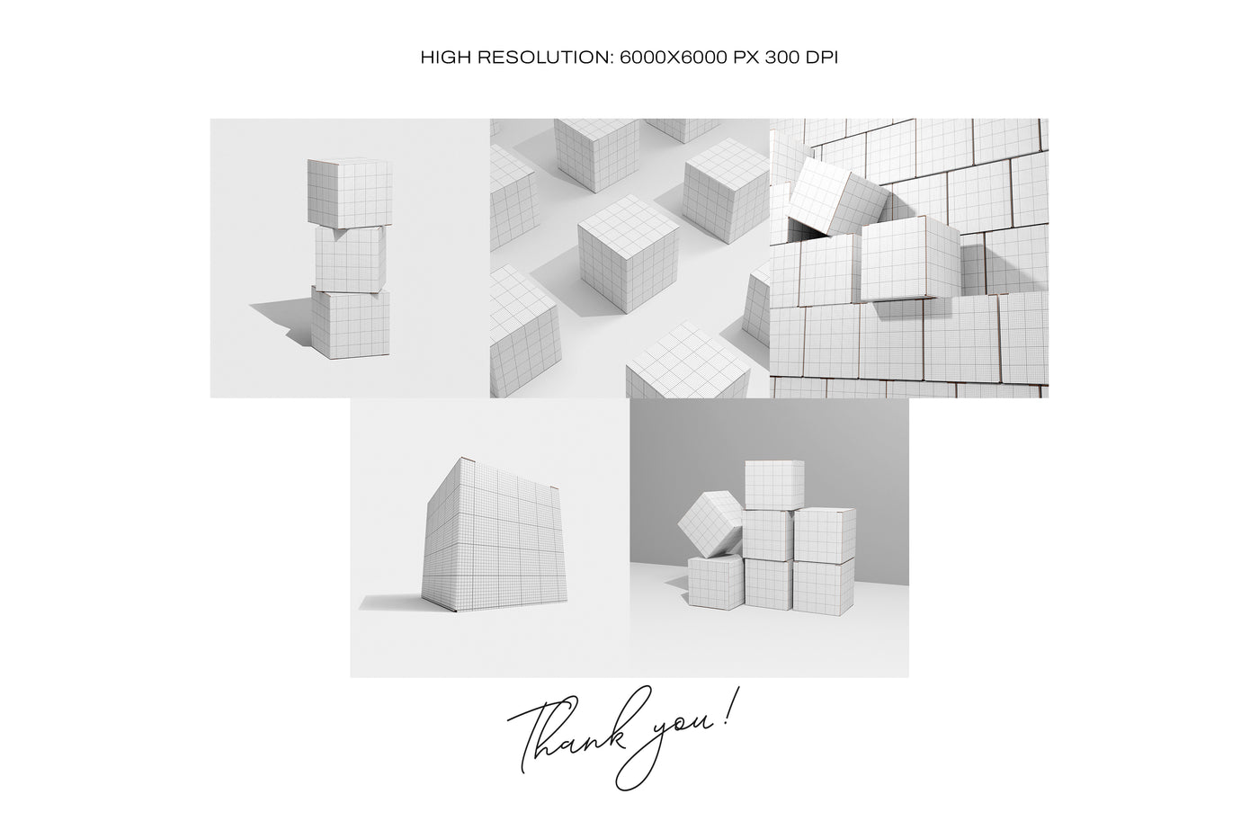 Square Box Mockup Set-1