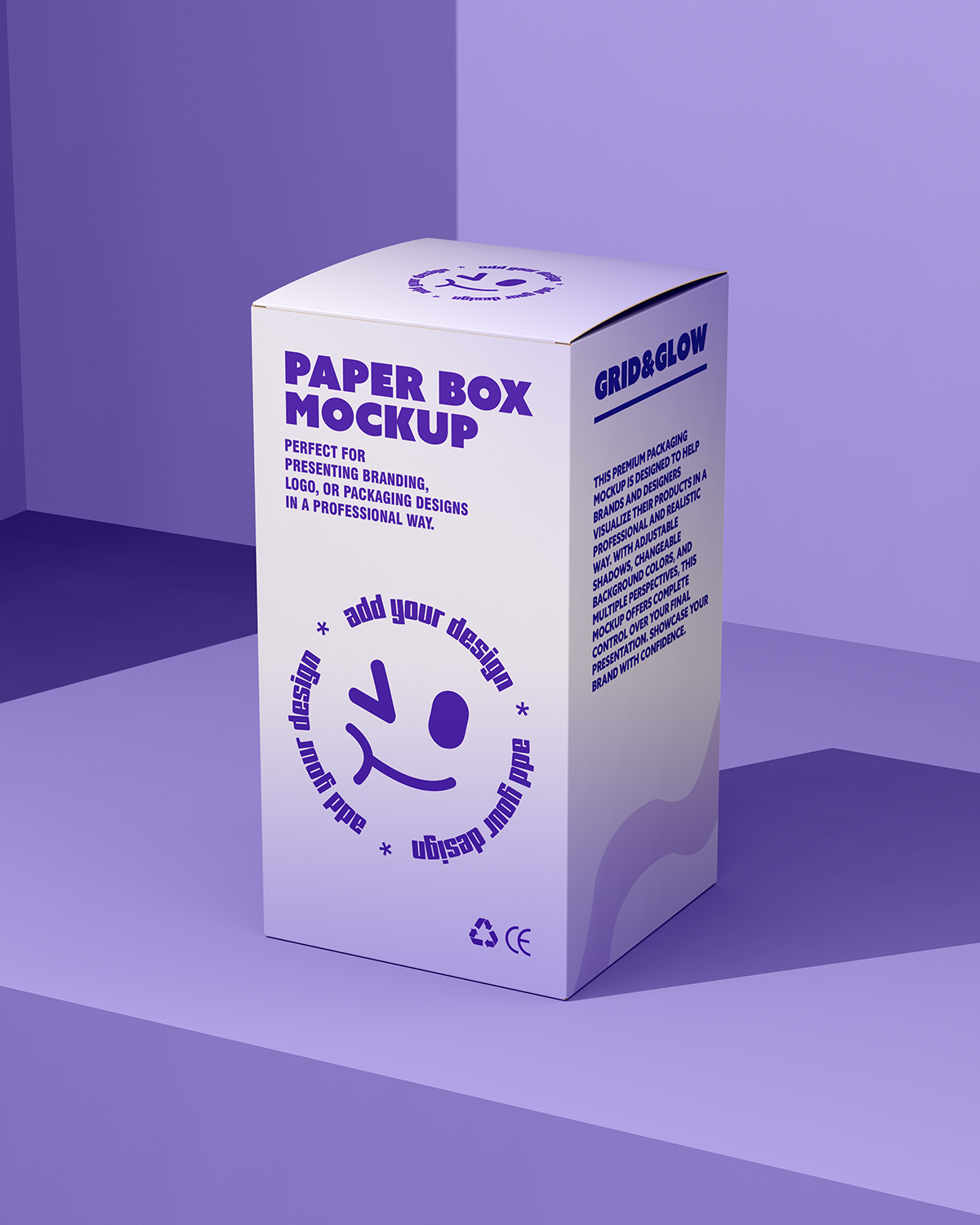 Paper Box Mockup – High Angle View