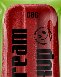 Ice Cream Bar Mockup on a green background