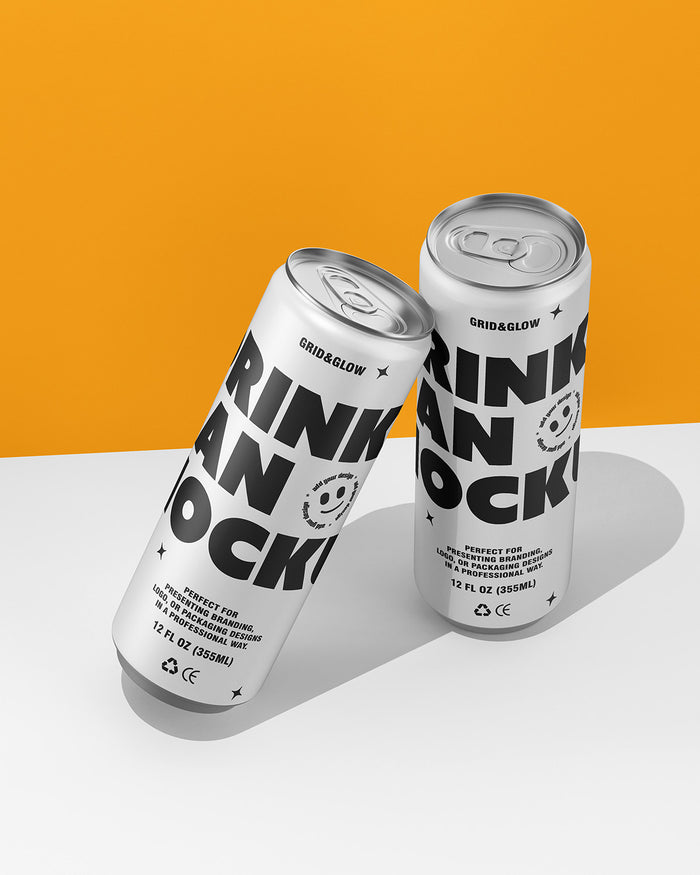 Custom mockup service two beverage can