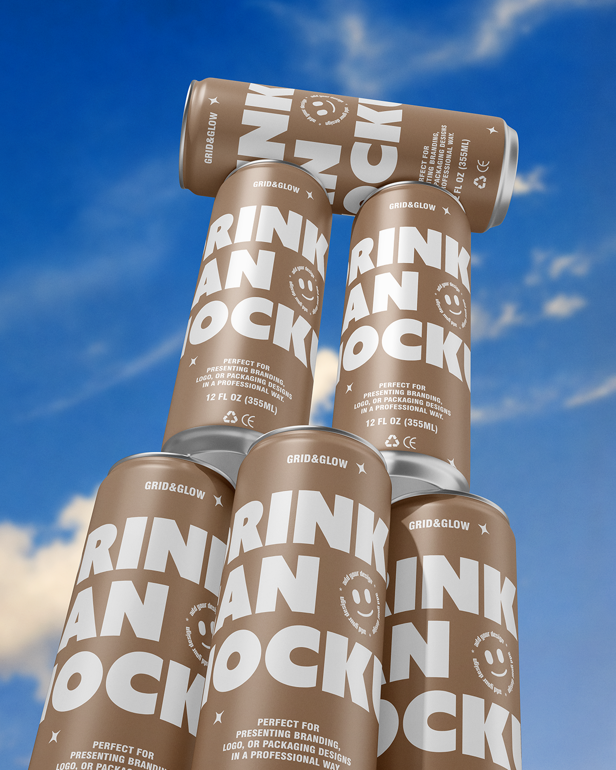 Drink Can Mockup – Tower Scene (12oz / 355ml)