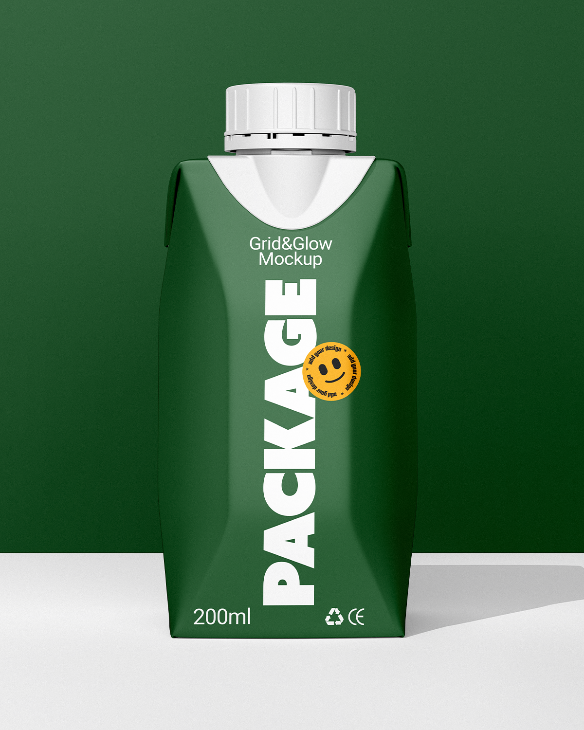 Tetra Pack Mockup 200ml – Front View