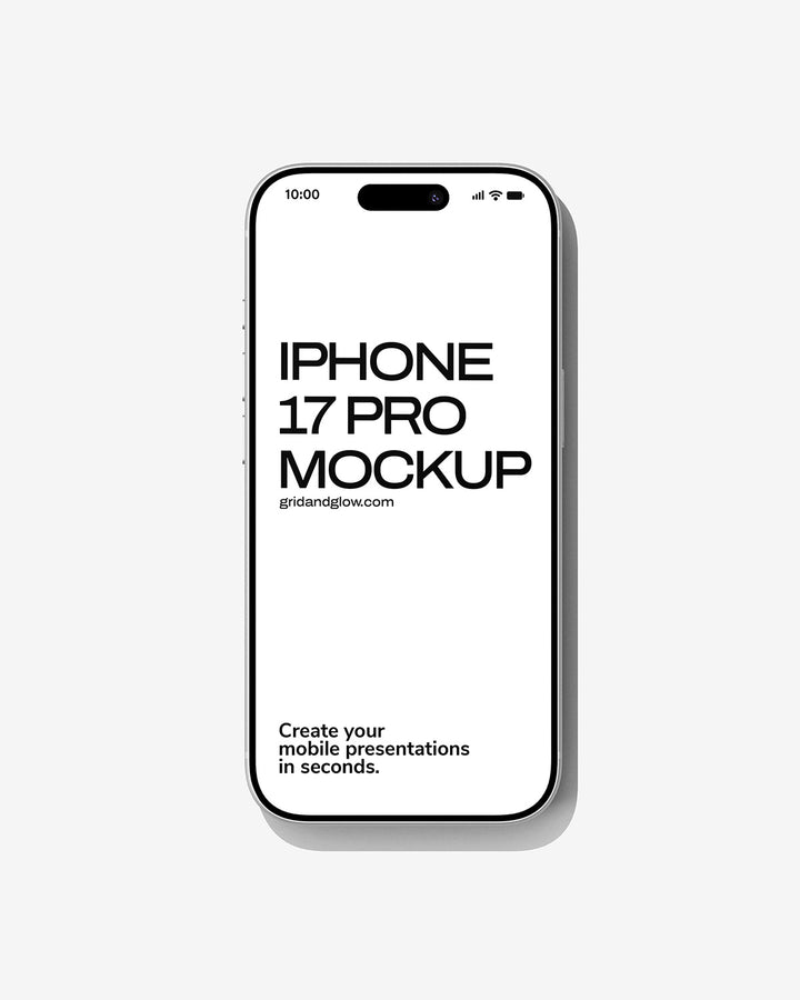 iPhone 17 Pro Mockup on a white background