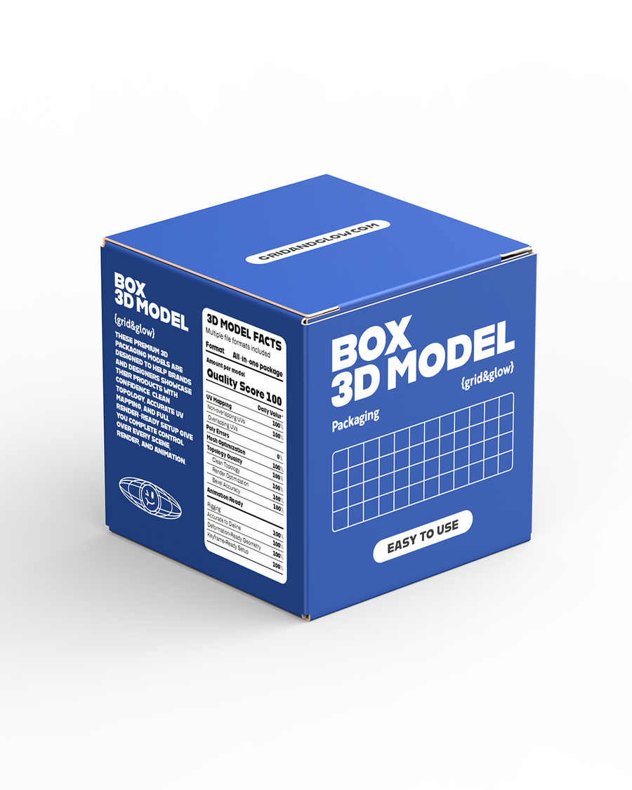 Box 3D model S-D03 rendered in studio scene