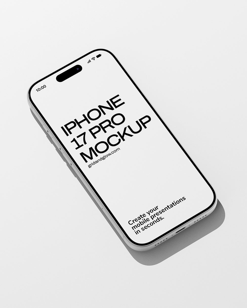 FREE iPhone 17 Pro Mockup on a white background