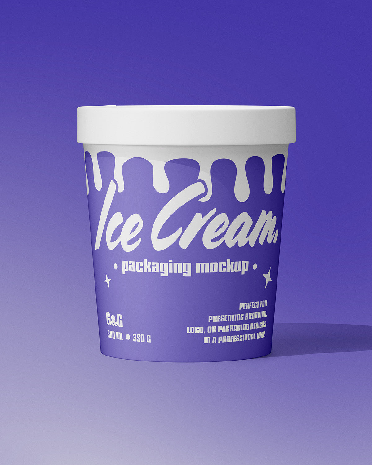Ice Cream Cup Mockup with design