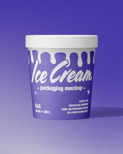 Ice Cream Cup Mockup with design