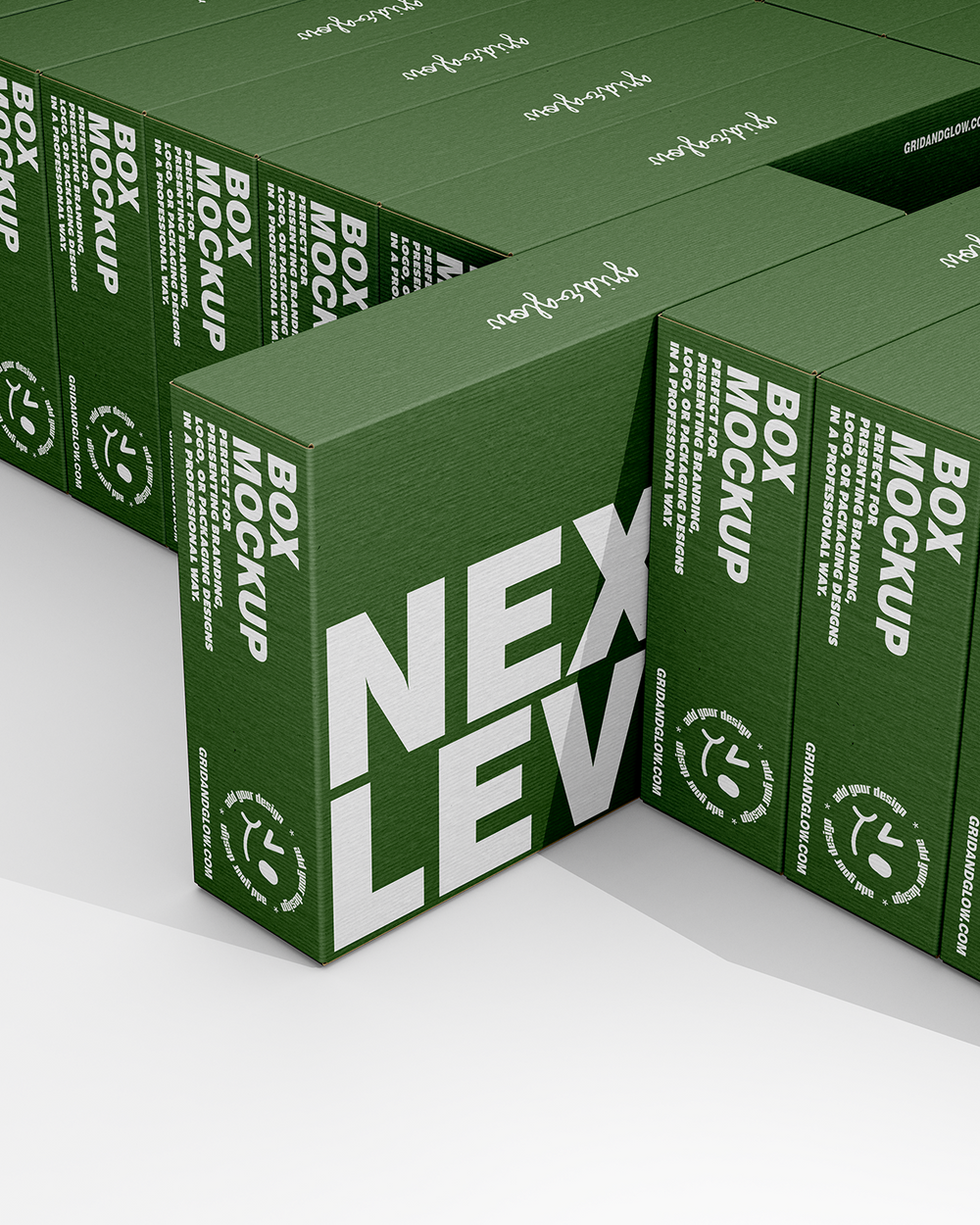 Green Boxes Mockup