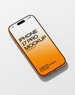 FREE iPhone 17 Pro Mockup on a light gray background