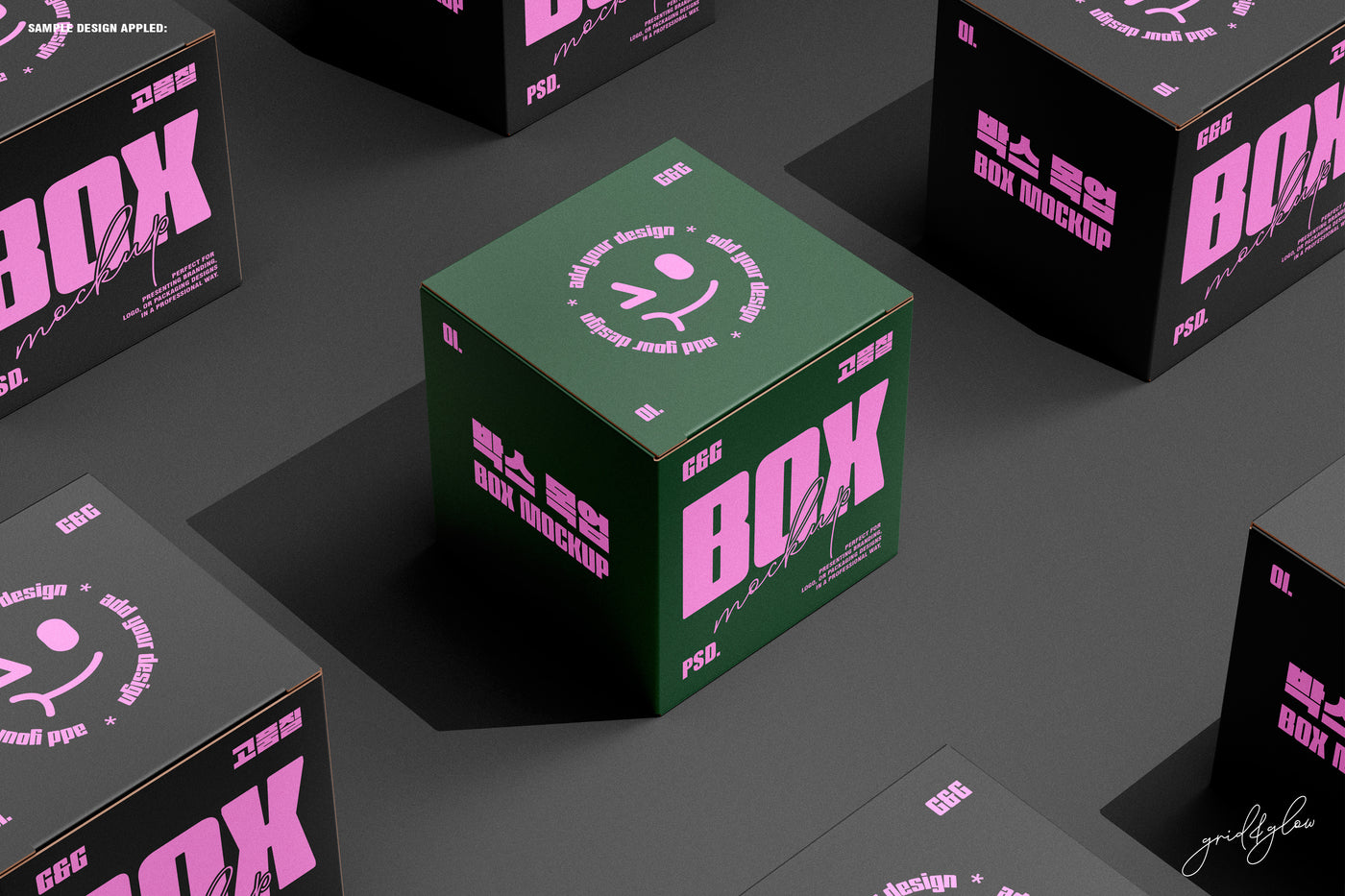 Square Box Mockup Set-1