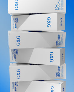 Stack Boxes Mockup 