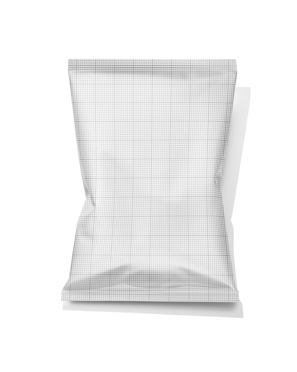 Free snack bag mockup  on a white background