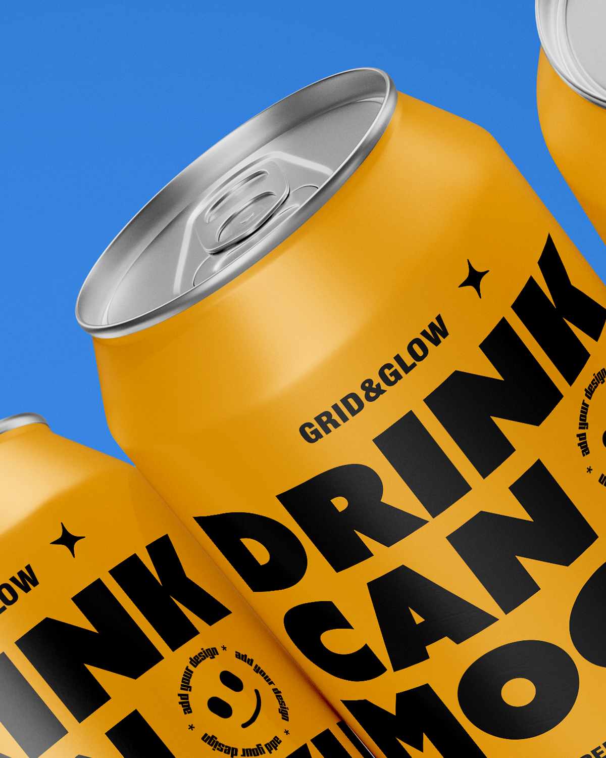 Drink Can Mockup – Floating Scene Macro Scene