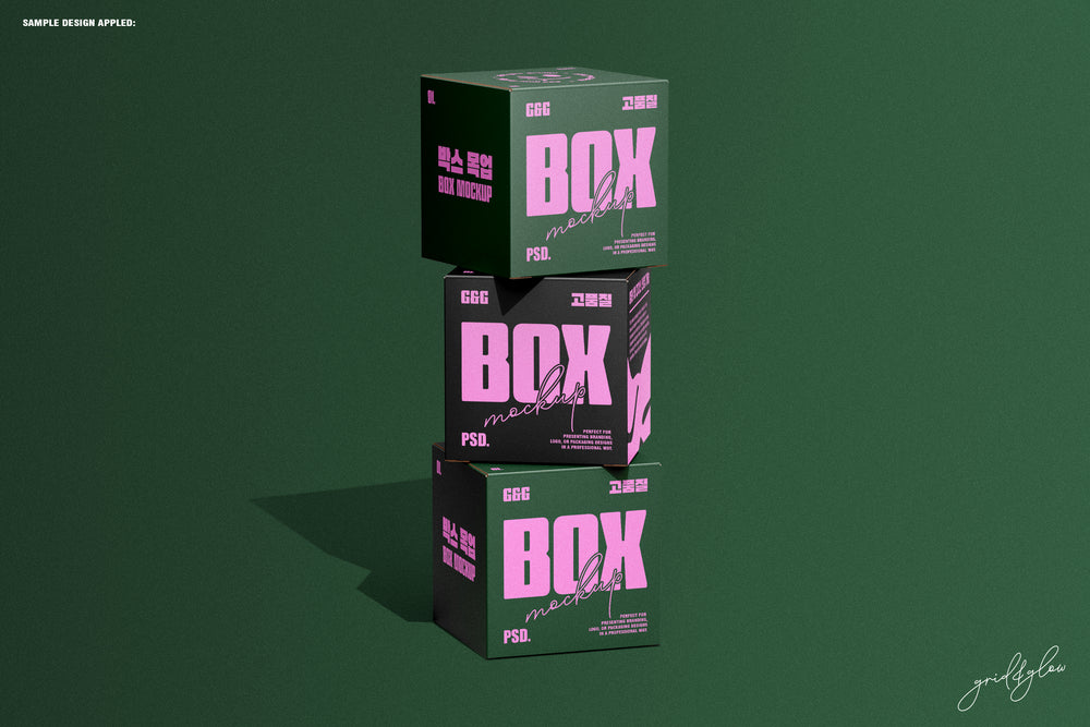 Square Box Mockup Set-1