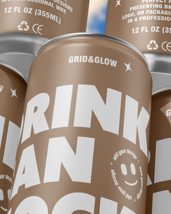 Drink Can Mockup Macro Scene