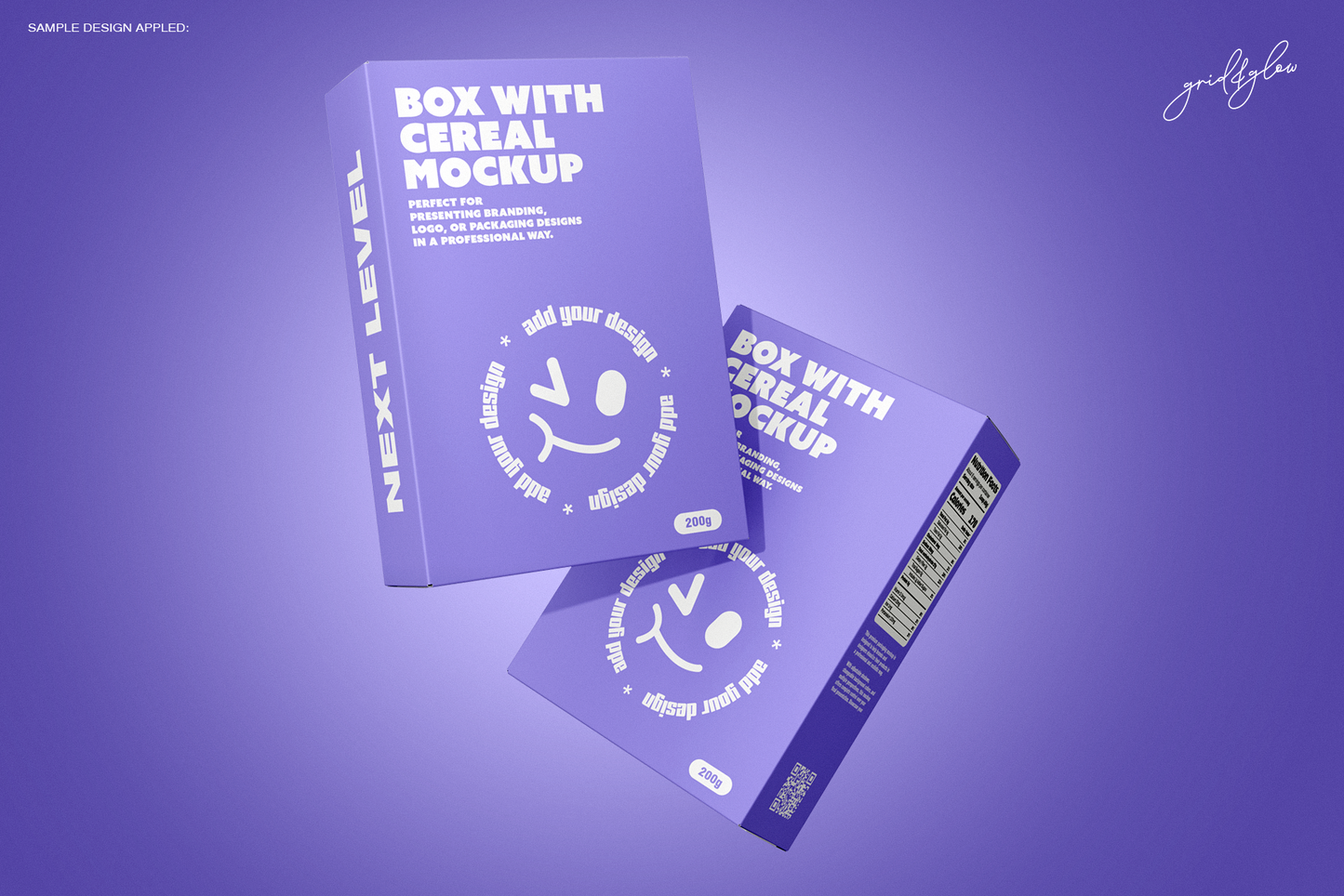Cereal box mockup two boxes view