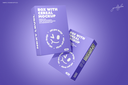 Cereal box mockup two boxes view