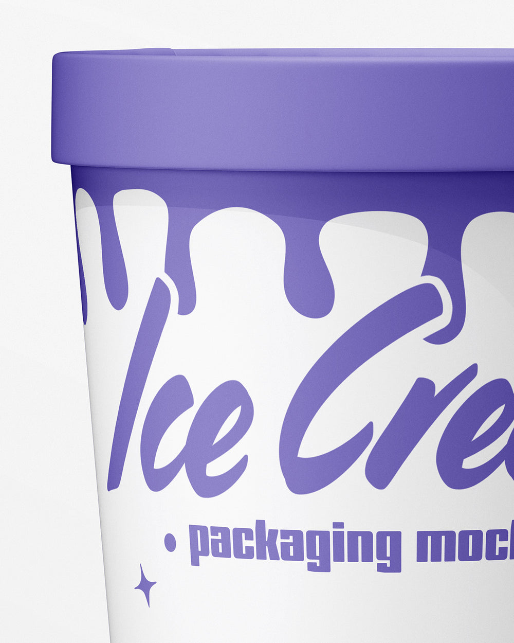 Ice Cream Cup Mockup macro scene