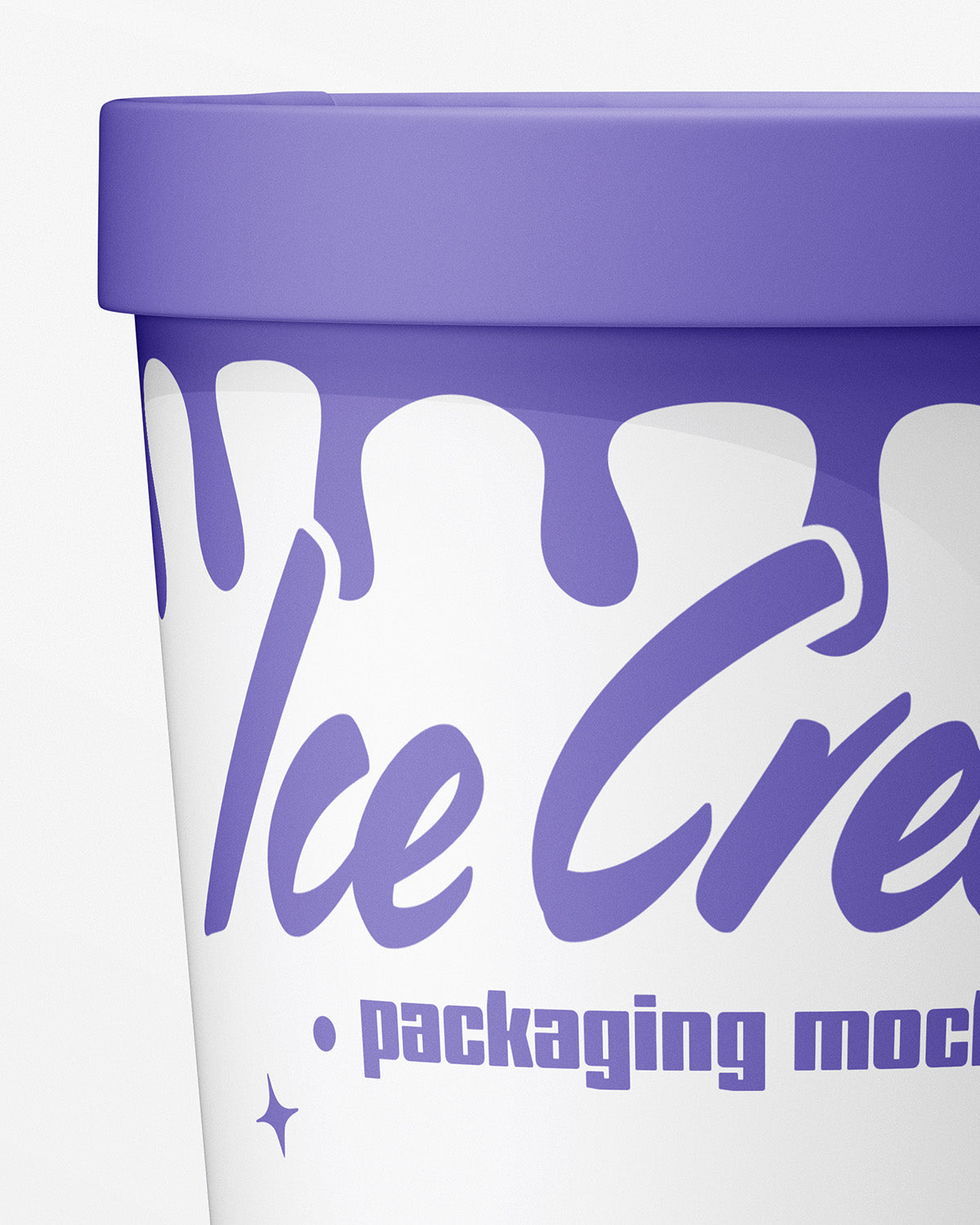 Ice Cream Cup Mockup macro scene