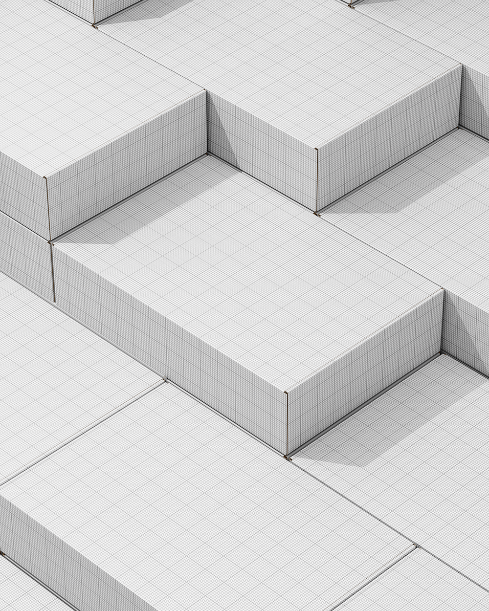 Grid&Glow Boxes Mockup