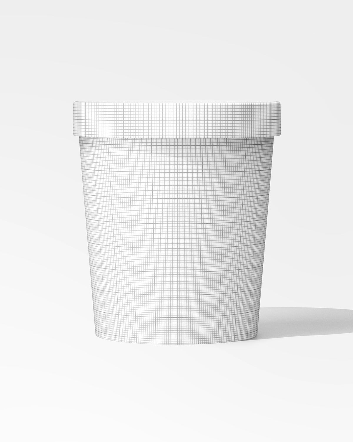 Ice Cream Cup Mockup with grid