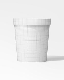 Ice Cream Cup Mockup with grid