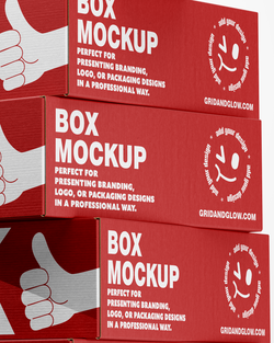 Boxes Mockup – Stacked View