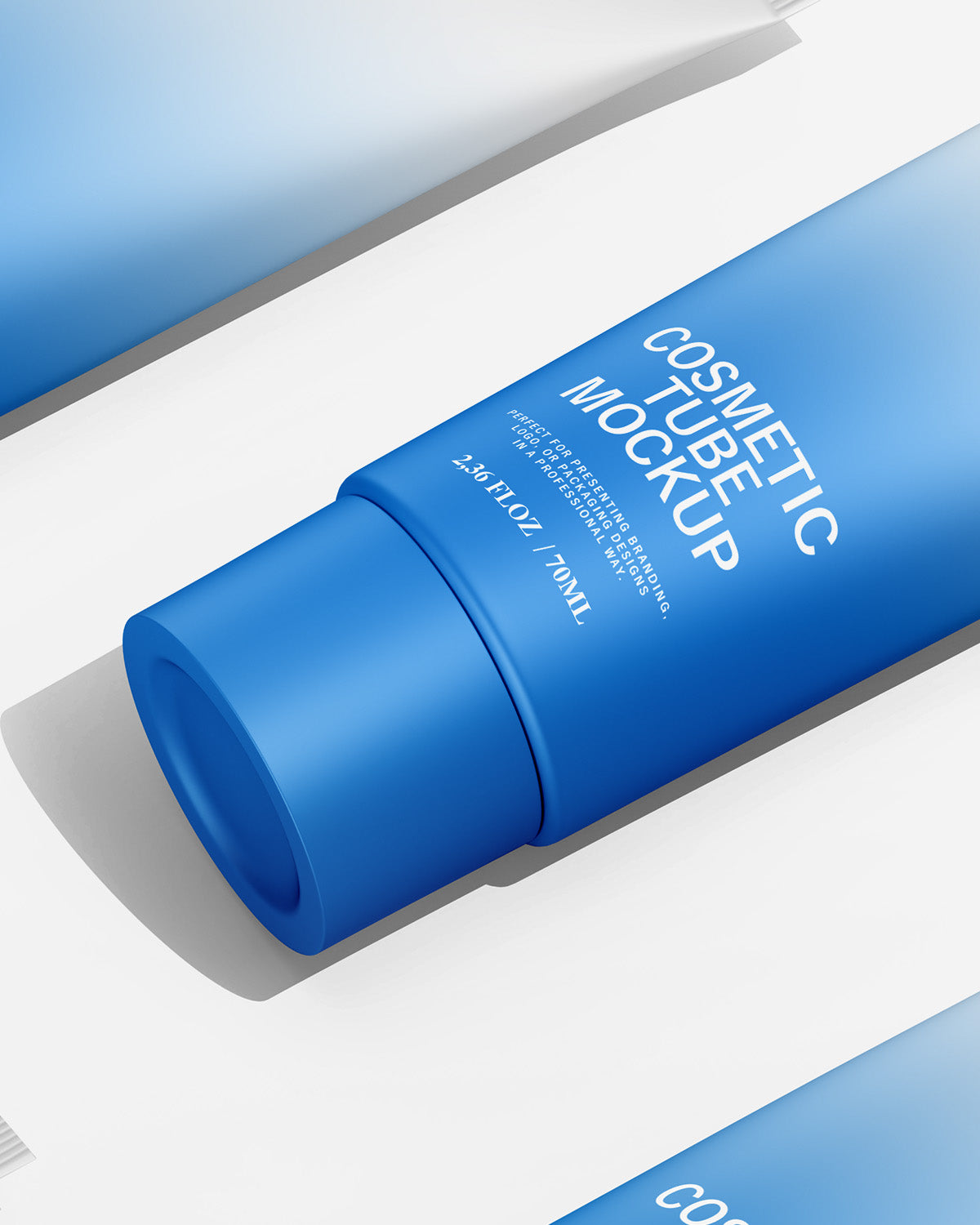 Cosmetic Tube Mockup on a white background