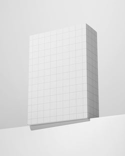 Grid-patterned screen or partition against a white background