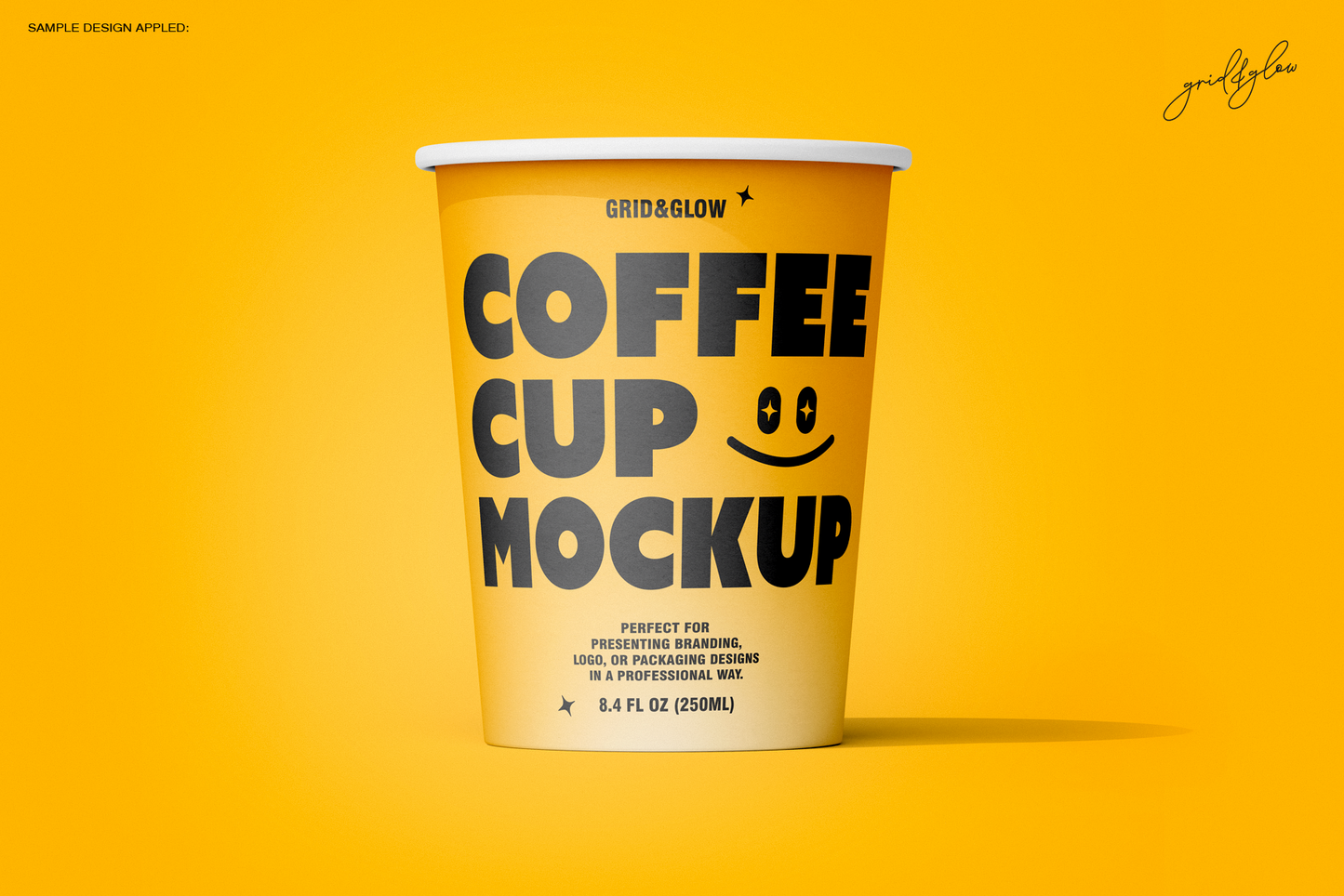 Coffee cup mockup front view
