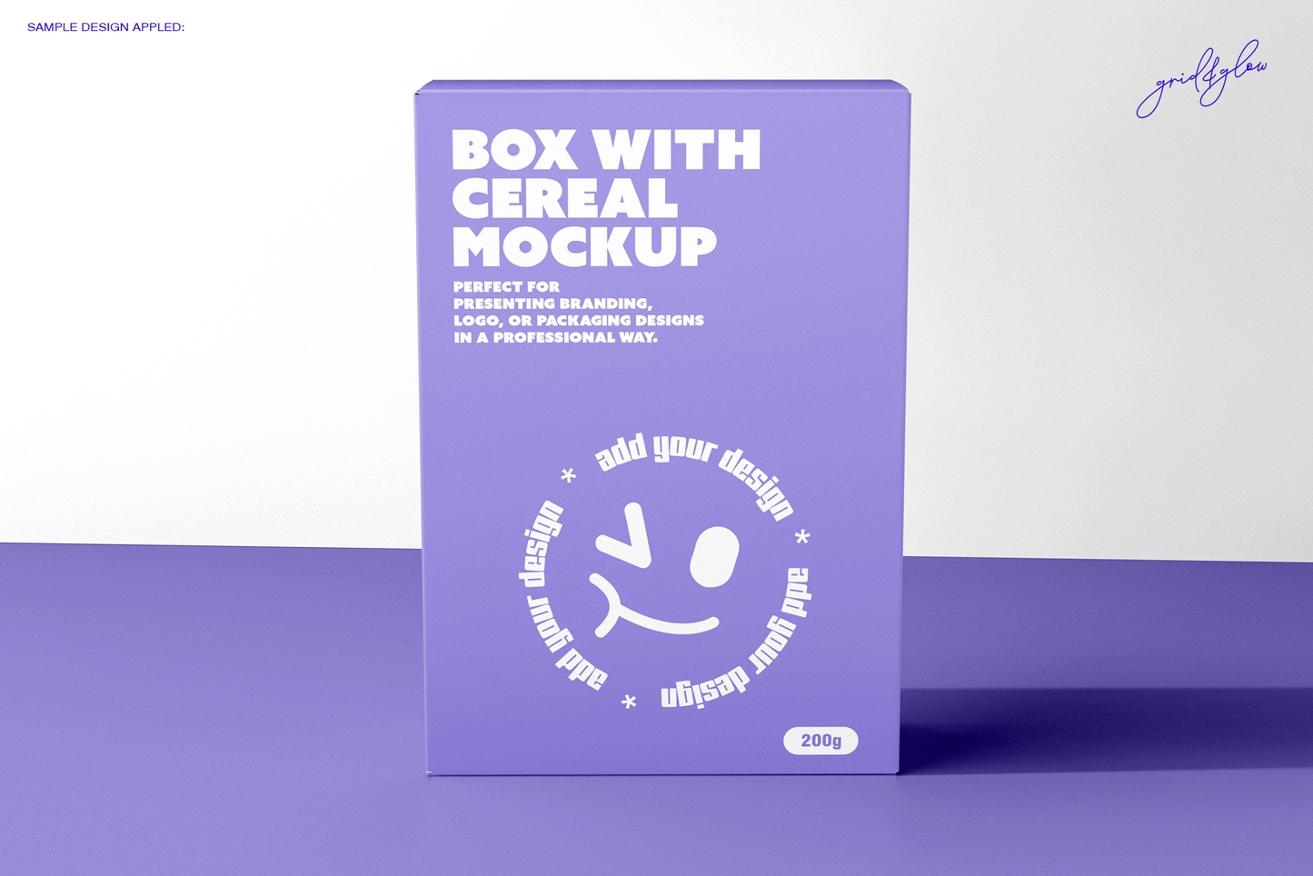 Cereal box mockup front view
