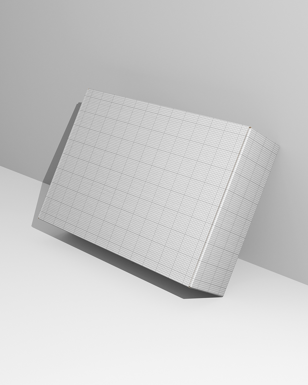 Box mockup on a gray background