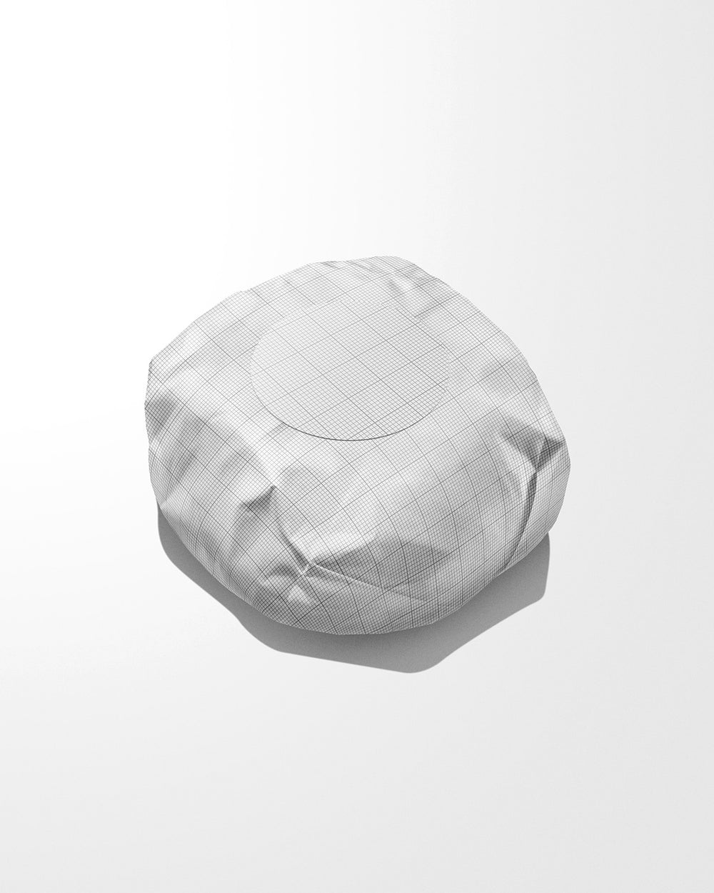 Wrapped Burger Mockup with a grid pattern on a white background