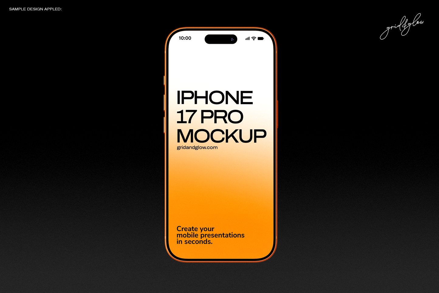 iPhone 17 Pro mockup front view