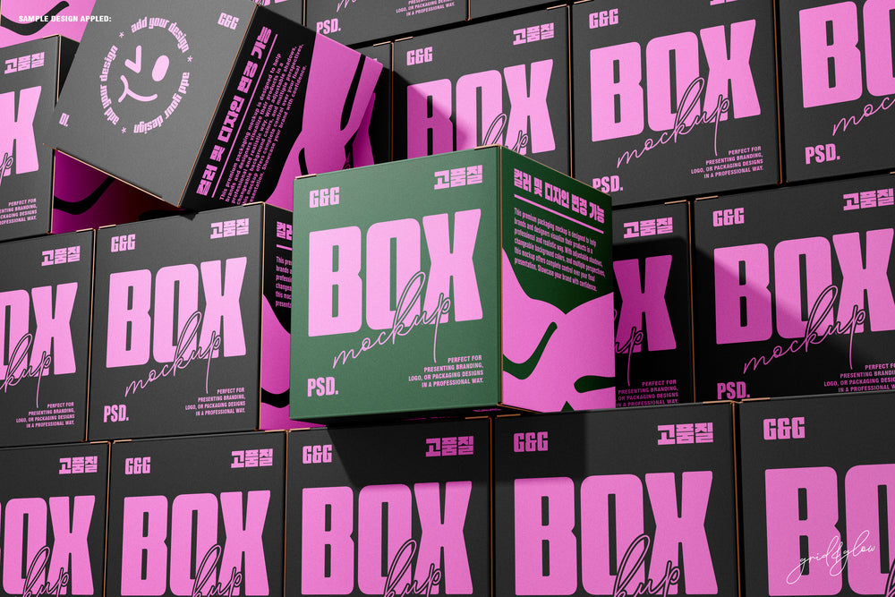 Square Box Mockup Set-1