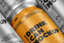 Macro Detail of 12oz Green Drink Can Mockup – Editable Branding Area for Beverage Packaging