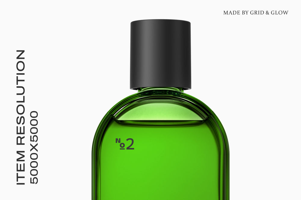 Bottle Mockup – Close-up of Cap and Neck with High-Resolution Label