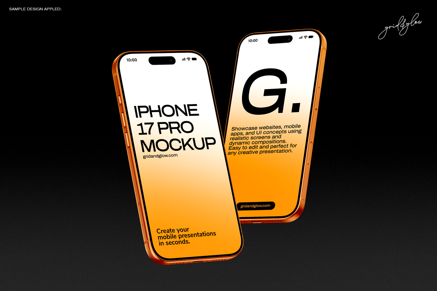 iPhone 17 Pro mockup two phone scene