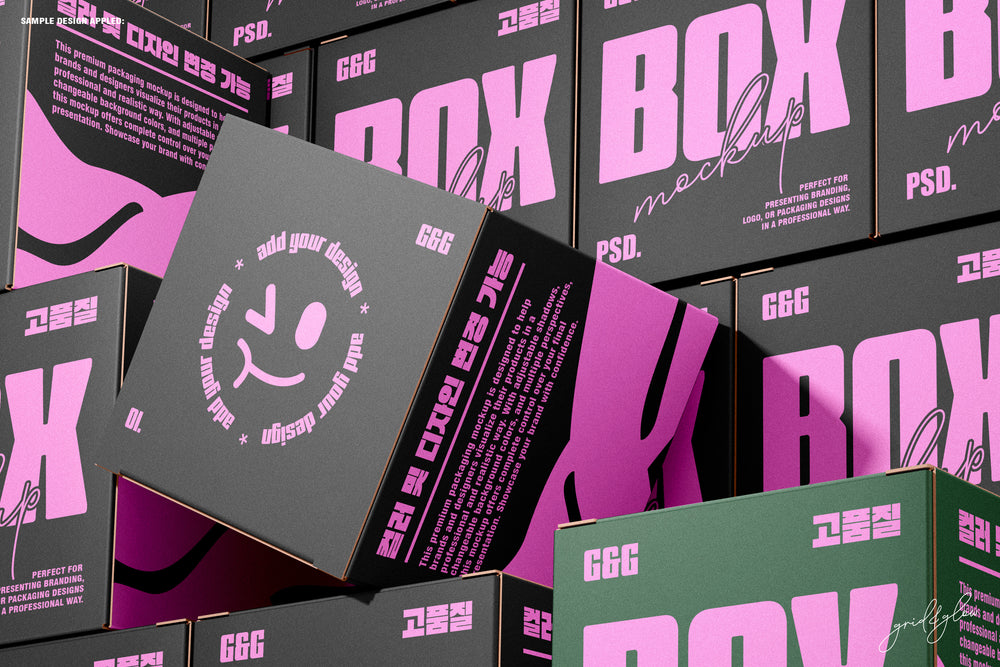 Square Box Mockup Set-1