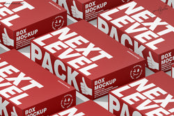 Red boxes with 'Next Level Pack' text on a white background