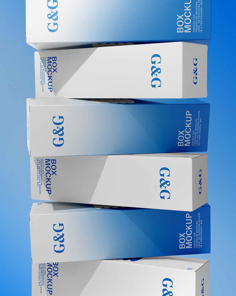 Stack Boxes Mockup 