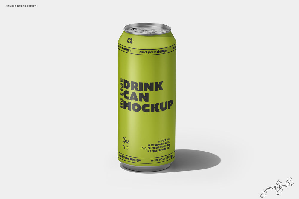 Drink Can Mockup – Single Can Front View